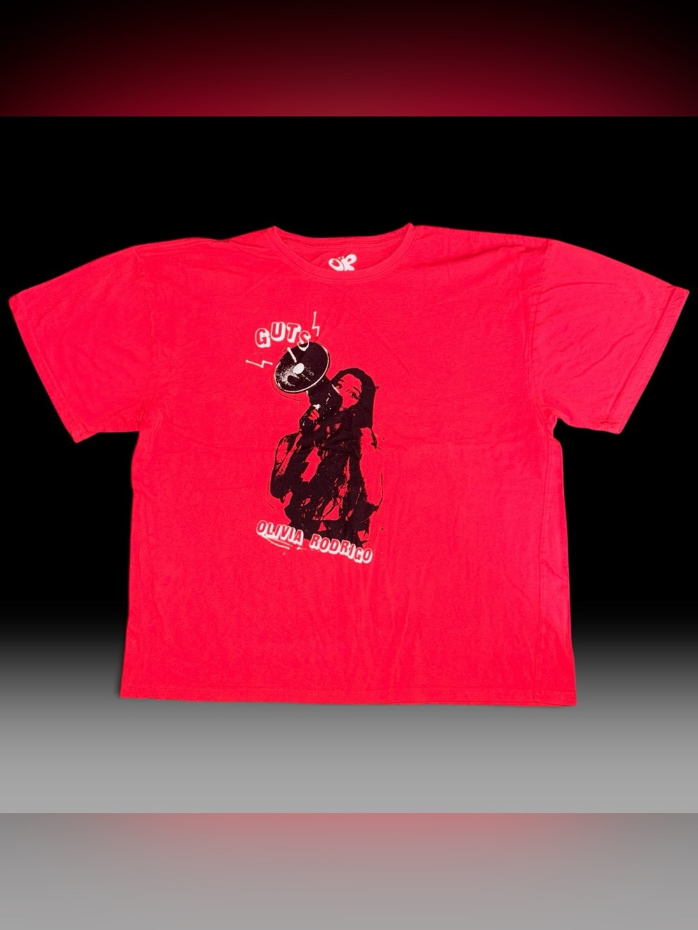 Olivia Rodrigo GUTS Concert Tour Megaphone Red Graphic T-Shirt Women’s XXL